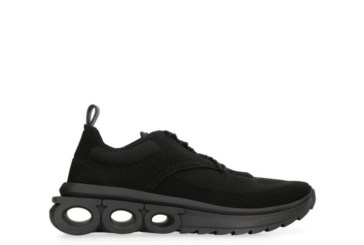 Black Fabric Athletic Sneakers