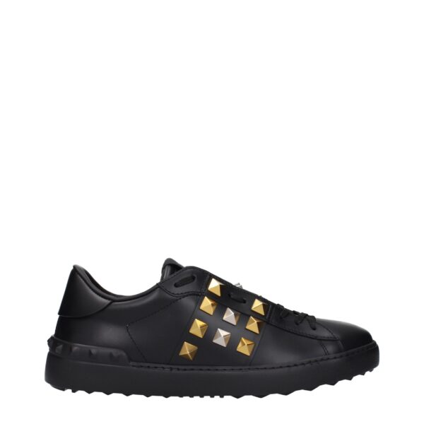 Black Leather Sneakers