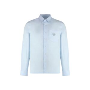 Blue Cotton Dress Shirt