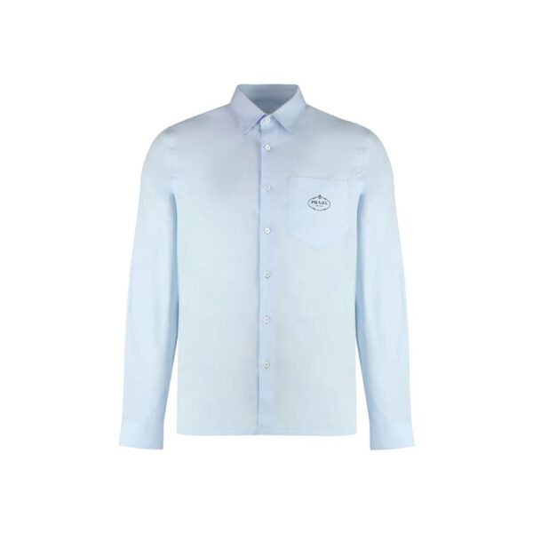 Blue Cotton Dress Shirt