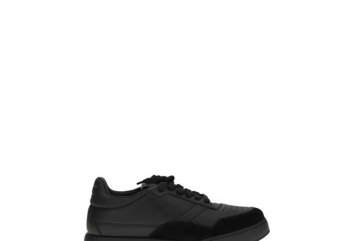 Black Calf Leather Bos Taurus Low Top Sneakers