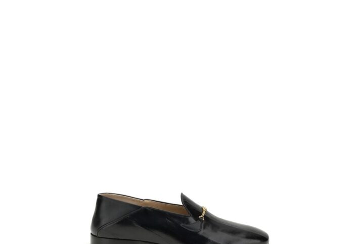 Black Calf Leather Bos Taurus Slip-On Loafers