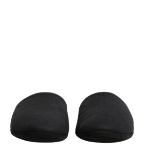 Black Wool Cashmere Red Quilted Slippers Shoes