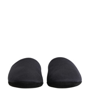 Dark Navy Wool Cotton Red Chevron Slippers Shoes