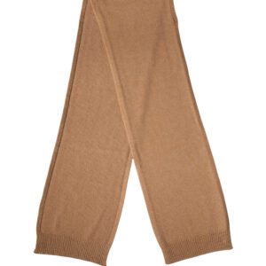 Brown Cashmere Knitted Foulard 207cm x 29cm Men Scarf