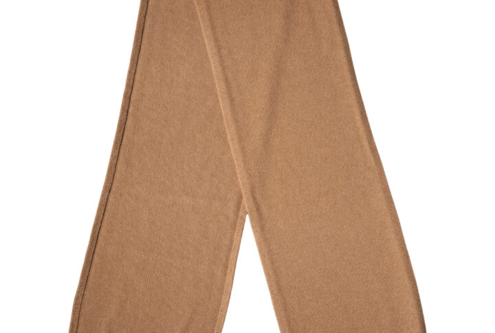 Brown Cashmere Knitted Foulard 207cm x 29cm Men Scarf