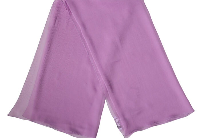 Light Purple Silk Neck Wrap Foulard 114cm x 114cm Scarf - Jag Couture London