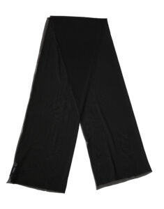 Black Silk Neck Wrap Shawl Stole 200cm x 64cm Scarf