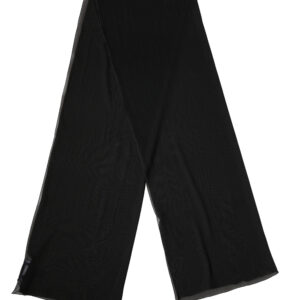 Black Silk Neck Wrap Shawl Stole 200cm x 64cm Scarf