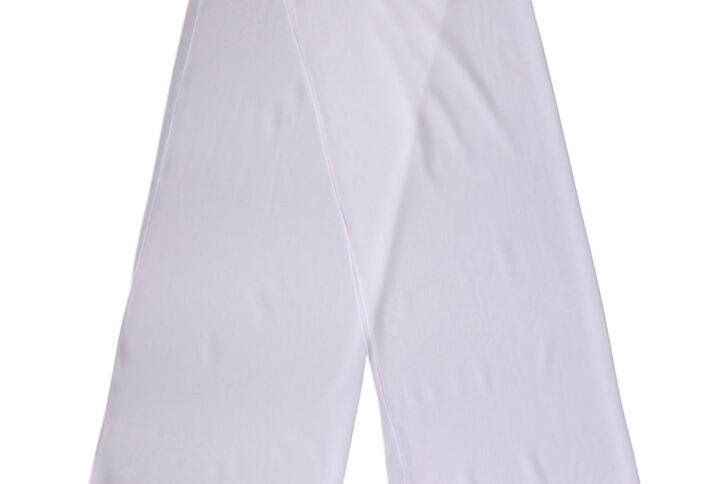 White Silk Neck Wrap Shawl Stole 200cm x 64cm  Scarf