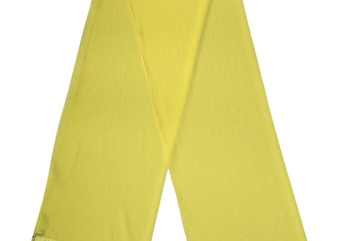 Yellow Silk Neck Wrap Shawl Stole 200cm x 64cm Scarf - Jag Couture London