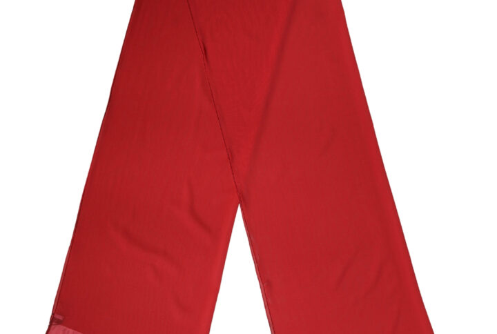 Red Silk Neck Wrap Shawl Women Stole 200cm x 64cm Scarf