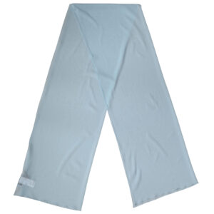 Light Blue Silk Neck Wrap Shawl Stole 200cm x 64cm Scarf