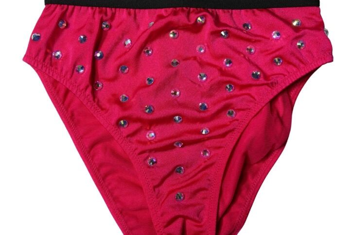 Pink Embellished High-Waist Brief Logo Underwear | Jag Couture London – New York