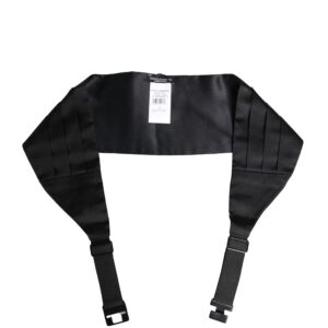 Black 100% Silk Wide Belt Waist Cummerbund