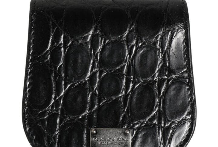 Black Exotic Skin Condom Case Holder Pocket Wallet