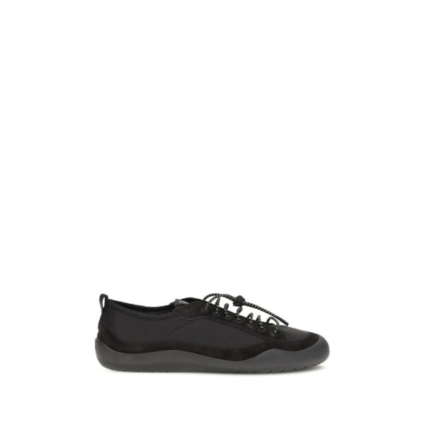 Black Fabric Athletic Sneakers