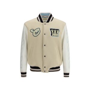 Beige Wool Oves Aries Bomber