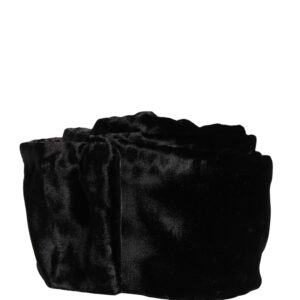 Black Viscose Satin Waist Women Cintura Belt