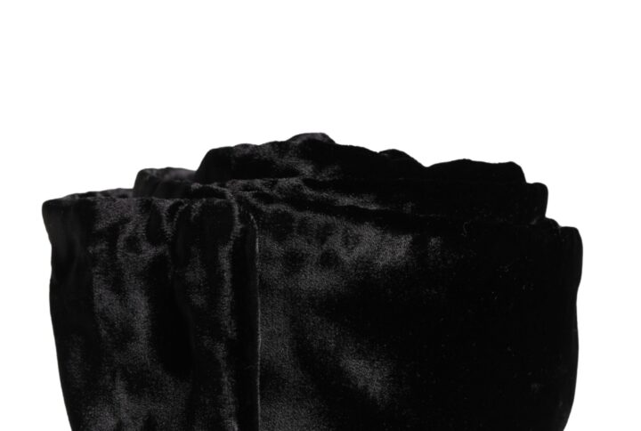 Black Viscose Satin Waist Women Cintura Belt