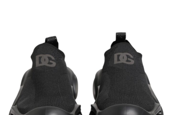Black Slip On Wave Low Top Sneakers Shoes
