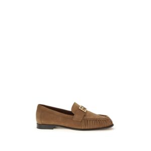Brown Lamb Ovis Aries Slip-On Loafers