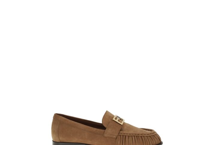 Brown Lamb Ovis Aries Slip-On Loafers