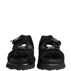 Black Logo Detailed Men Chunky Sandals Shoes