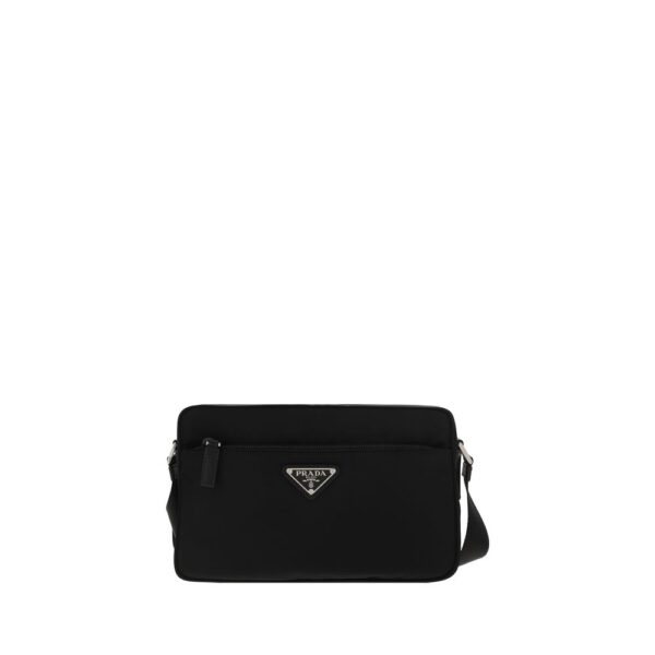 Black Recycled Polyamide Shoulder Bag