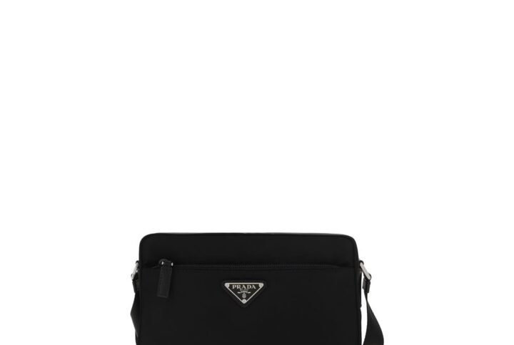 Black Recycled Polyamide Shoulder Bag