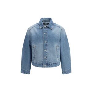 Blue Polyamide Denim Jacket