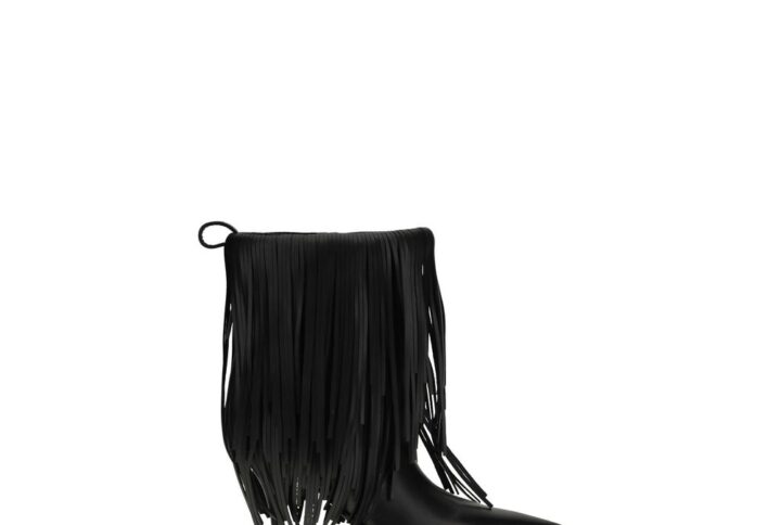 Black Calf Leather Bos Taurus Ankle Boots