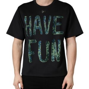 Black Have Fun Embellished Crew Neck T-shirt