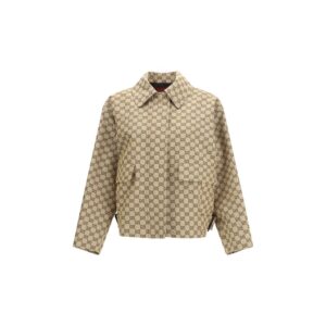 Beige Cotton Bomber