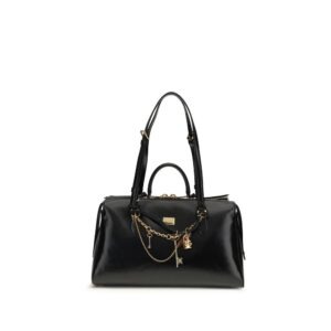 Black Calf Leather Bos Taurus Shoulder Bag - Jag Couture London