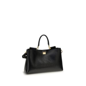 Black Calf Leather Bos Taurus Shoulder Bag - Jag Couture London