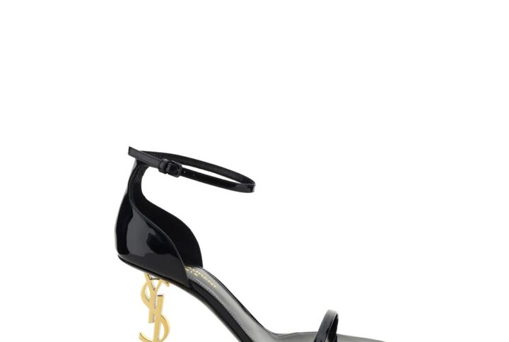 Black Calf Leather Bos Taurus Stiletto Heel Sandals