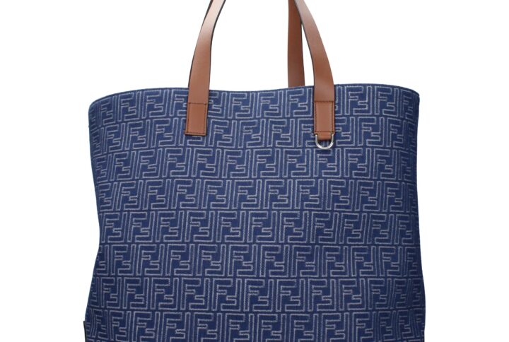 Blue Fabric Shoulder Bag