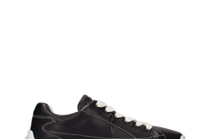 Black Leather Sneakers
