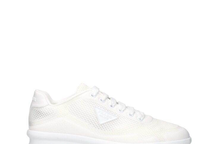 White Fabric Low Top Sneakers | Jag Couture London – New York
