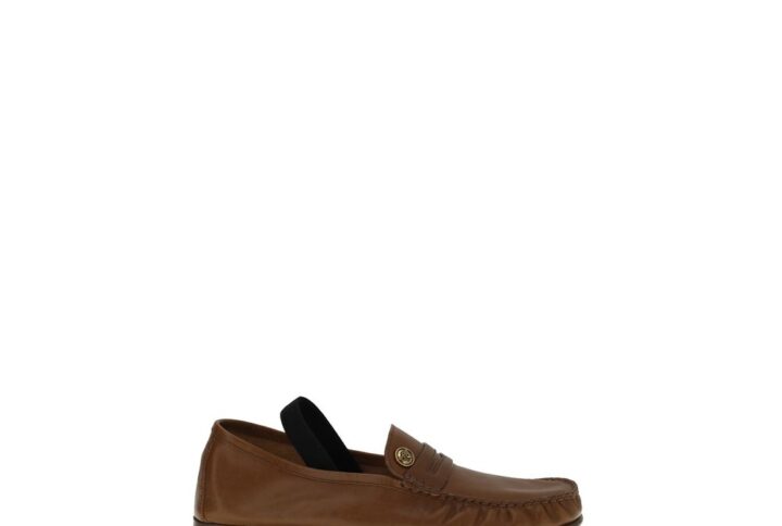 Brown Lamb Ovis Aries Slip-On Loafers
