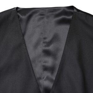 Black Wool Single Breasted Men Waistcoat Vest