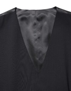 Black Wool Single Breasted Waistcoat Vest