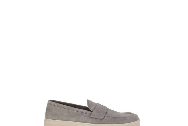 Gray Calf Leather Bos Taurus Slip-On Loafers | Jag Couture London – New York