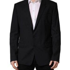 Blue Single Breasted 2 Button Suit Jacket