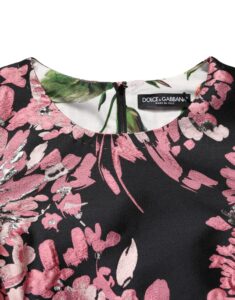 Multicolor Floral Brocade A-line Mini Dress