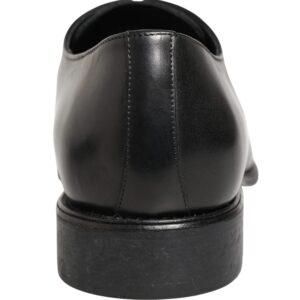 Black Calfskin Leather Derby Men Dress Shoes