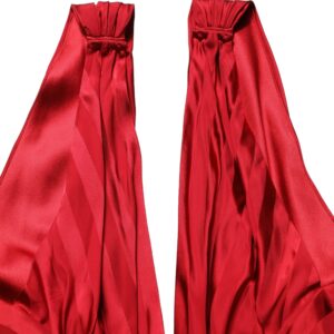 Red Plunging HalterNeck Draped Jumpsuit Dress