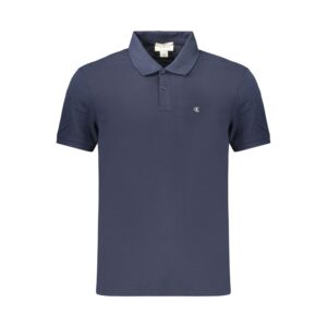 Blue Cotton Men's Polo Shirt