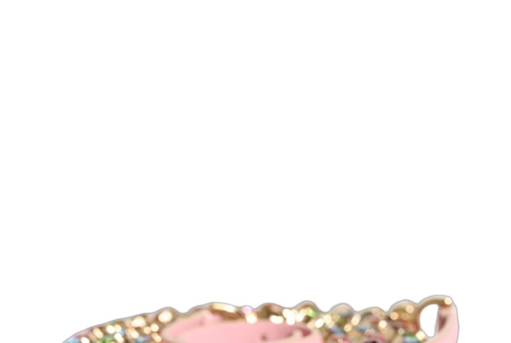 Pink Leather Crystal Chain Embellished Belt | Jag Couture London – New York